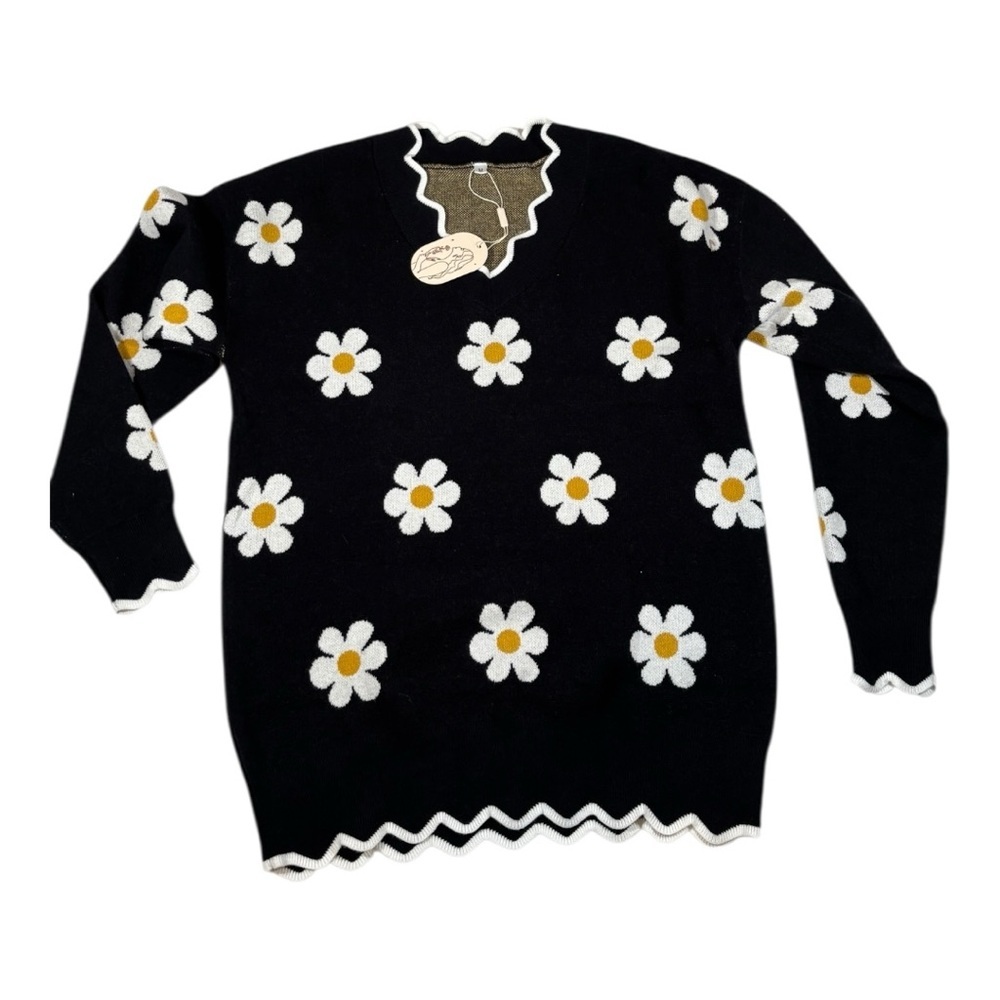 Amazon Daisy Sweater Size M Daisygirl Gardencore Flowerpower Flowercore basic
